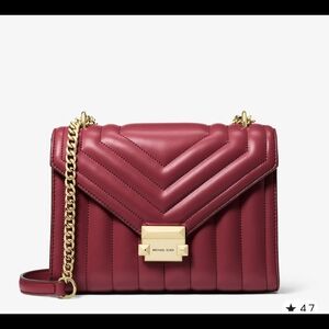 Michael Kors Red Quilted Crossbody Bag